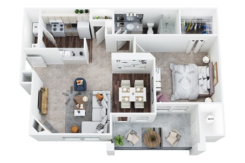 A2 floorplan at San Moritz Apartments, Las Vegas, NV